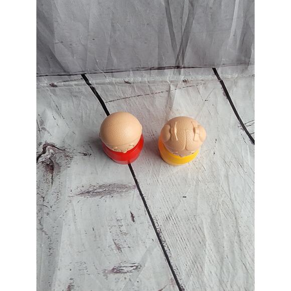 Tupperware Tupper Toys Collectible Figures Boy Girl Red Yellow Vintage - Picture 3 of 6